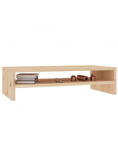 Supporto per Monitor 50x24x13 cm in Legno Massello di Pino