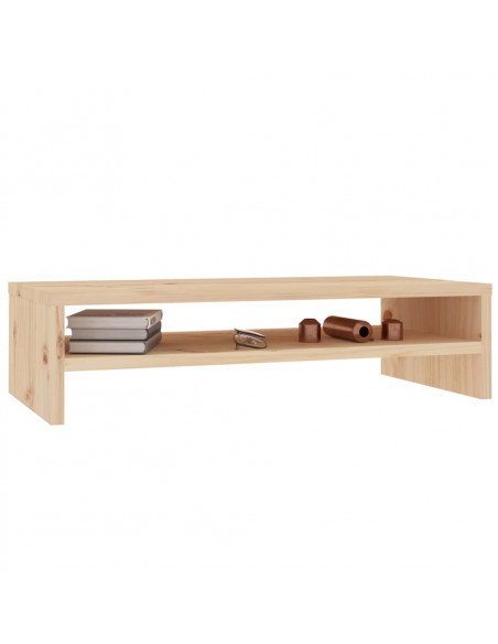 Supporto per Monitor 50x24x13 cm in Legno Massello di Pino