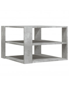 Tavolino da Salotto Grigio Cemento 59,5x59,5x40 cm Multistrato 2