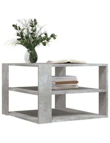 Tavolino da Salotto Grigio Cemento 59,5x59,5x40 cm Multistrato