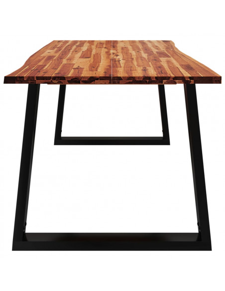 Tavolo da Pranzo Bordi Vivi 180x90x75 cm Legno Massello Acacia
