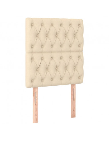Testiera 2 pz Crema 80 x 7 x 78/88 cm in Tessuto