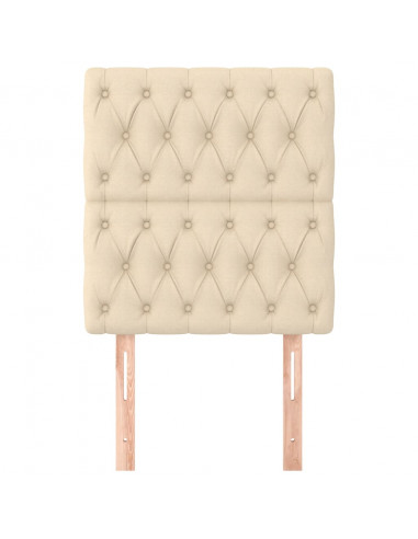 Testiera 2 pz Crema 80 x 7 x 78/88 cm in Tessuto