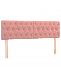 Testiera 2 pz Rosa 80x7x78/88 cm in Velluto 2