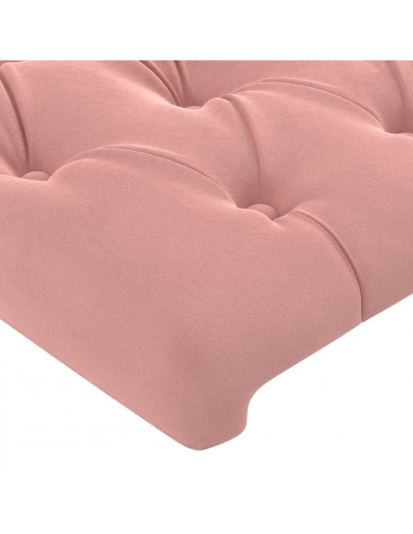 Testiera 4 pz Rosa 80x7x78/88 cm in Velluto