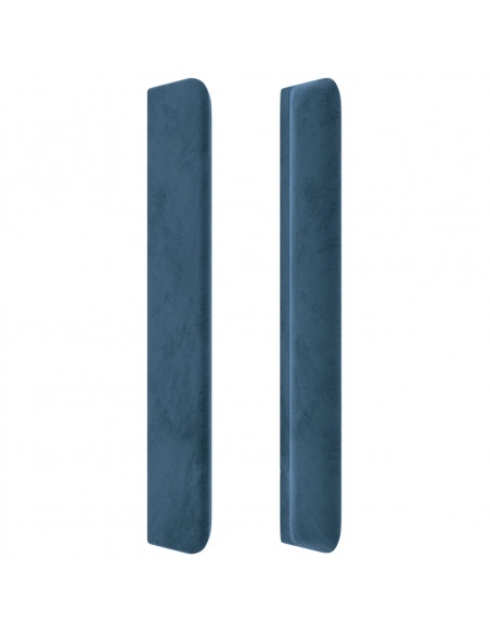 Testiera ad Orecchio Blu Scuro 83x16x118/128 cm in Velluto