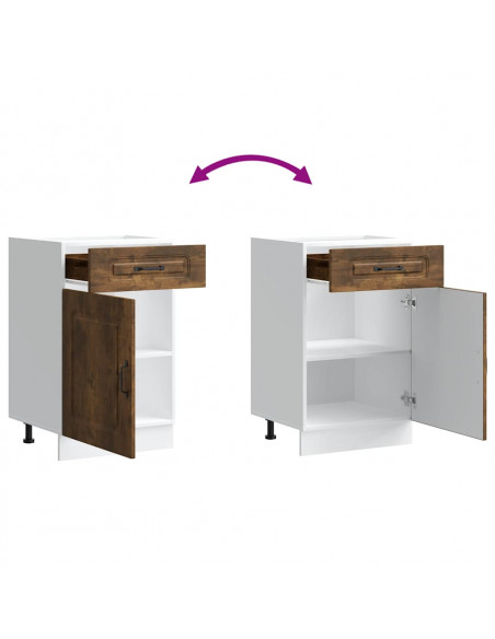 Base da Cucina Kalmar Rovere Fumo in Legno Multistrato