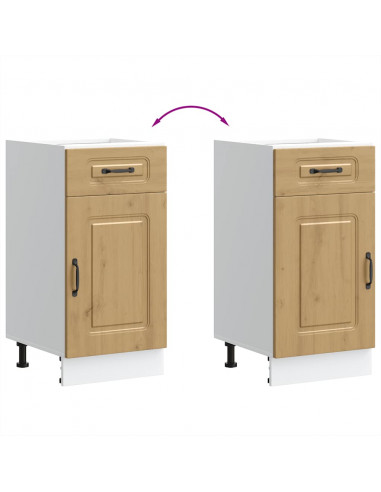 Base da Cucina Kalmar Rovere Artigianale in Legno Multistrato