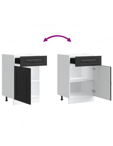 Base da Cucina Kalmar Nero in Legno Multistrato