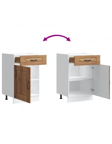 Base da Cucina Kalmar Legno Vecchio in Legno Multistrato