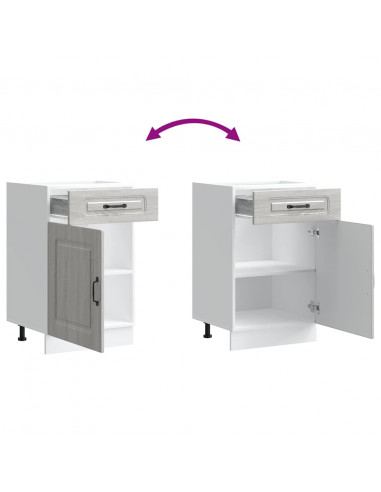 Base da Cucina Kalmar Grigio Sonoma in Legno Multistrato