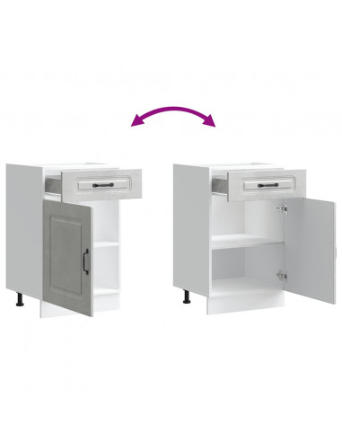 Base da Cucina Kalmar Grigio Cemento in Legno Multistrato