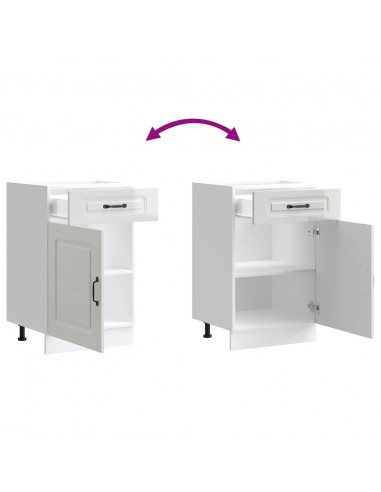 Base da Cucina Kalmar Bianco Lucido in Legno Multistrato