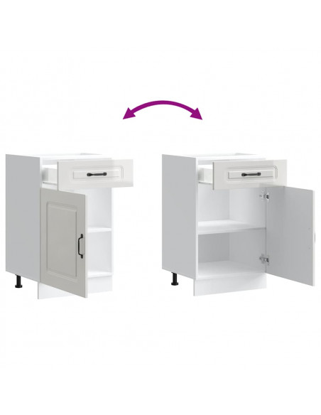 Base da Cucina Kalmar Bianco Lucido in Legno Multistrato