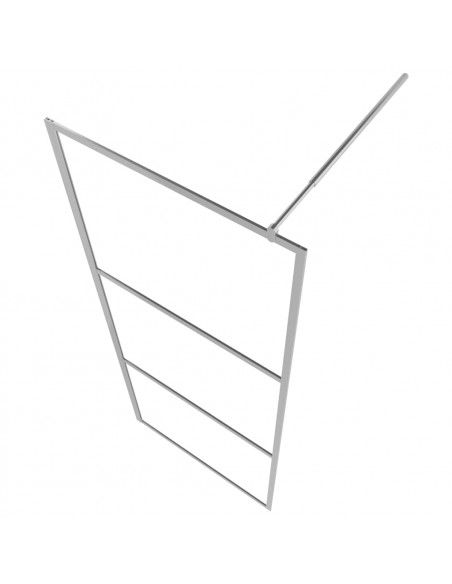 Parete per Doccia Walk-in in Vetro Trasparente ESG 140x195 cm