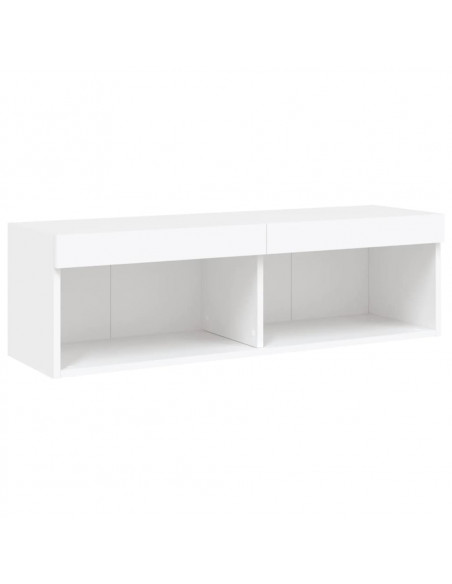 Mobile Porta TV con Luci LED Bianco 100x30x30 cm