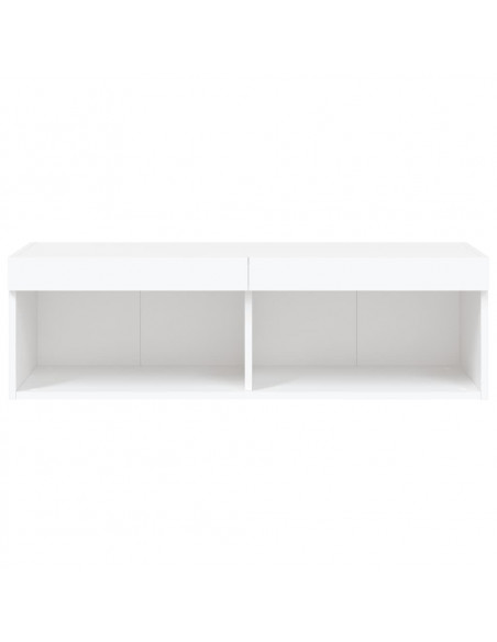 Mobile Porta TV con Luci LED Bianco 100x30x30 cm