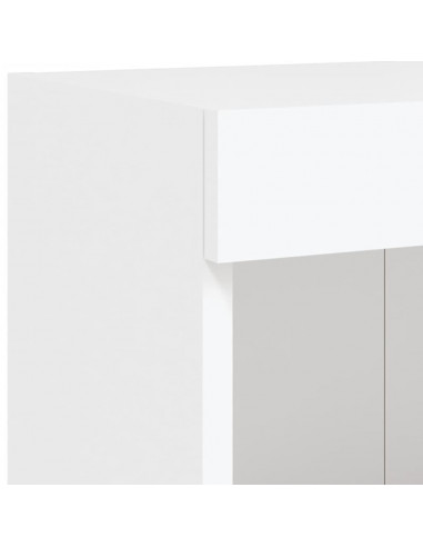 Mobile Porta TV con Luci LED Bianco 100x30x30 cm