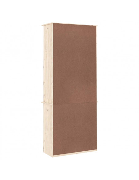 Libreria con Cassetti ALTA 77x35x186,5cm Legno Massello di Pino