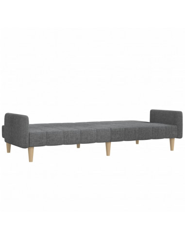 Divano Letto a 2 Posti Grigio Chiaro in Tessuto