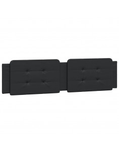 Giroletto con Testiera Nero 200x200 cm in Similpelle 2