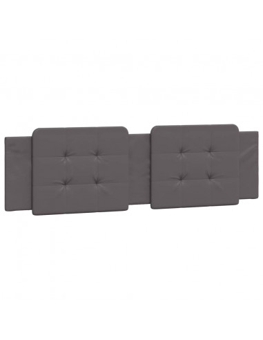 Giroletto con Luci LED Grigio 180x200 cm in Similpelle