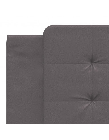 Giroletto con Luci LED Grigio 180x200 cm in Similpelle