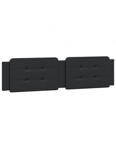 Giroletto con Luci LED Nero 200x200 cm in Similpelle