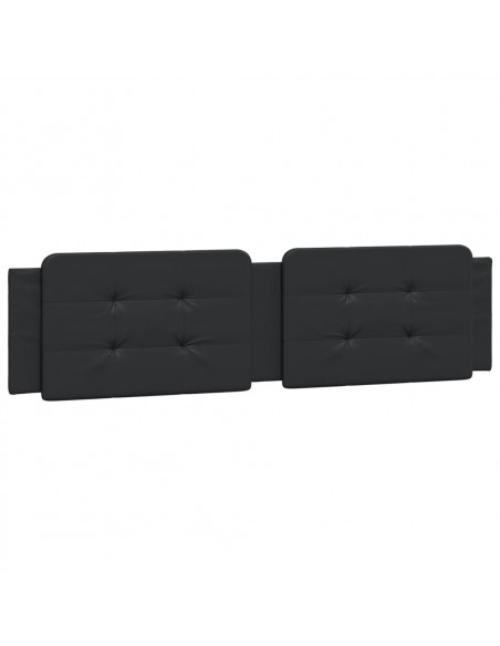 Giroletto con Luci LED Nero 200x200 cm in Similpelle