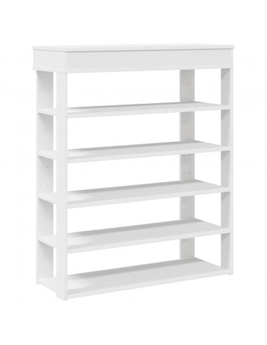Scarpiera Bianca 80x30x98 cm in Legno Multistrato