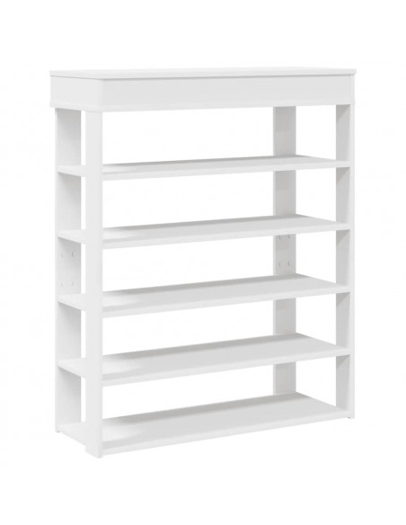 Scarpiera Bianca 80x30x98 cm in Legno Multistrato