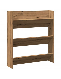 Scarpiera a Muro Rovere Artigianale 80x18x90 cm in Truciolato