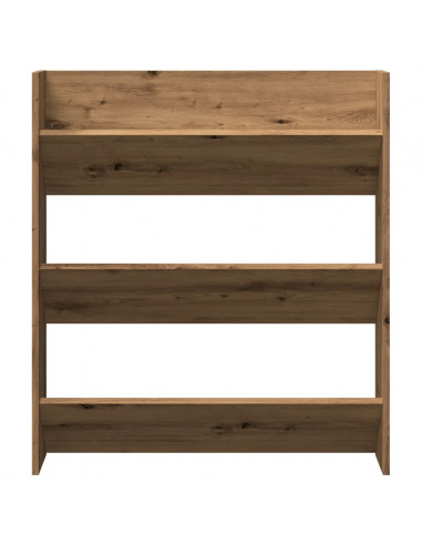 Scarpiera a Muro Rovere Artigianale 80x18x90 cm in Truciolato