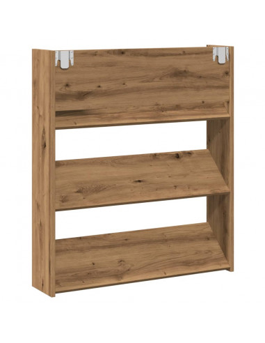 Scarpiera a Muro Rovere Artigianale 80x18x90 cm in Truciolato