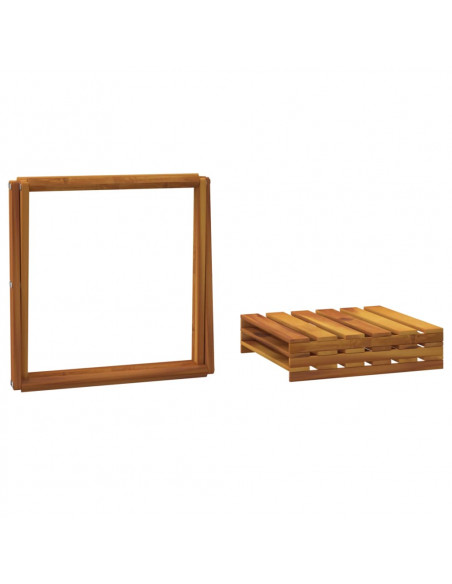 Scaffale Pieghevole 3 Ripiani Marrone 70x31x63 Massello Acacia
