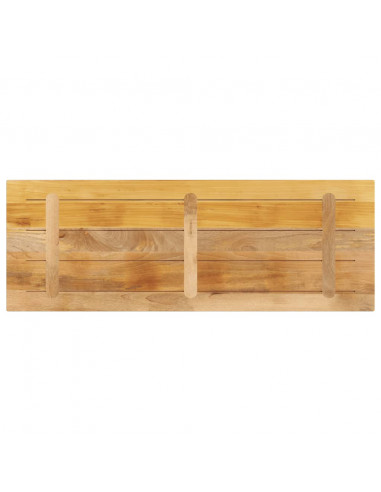 Piano per Tavolo 140x50x2,5cm Rettangolare Legno Mango Grezzo