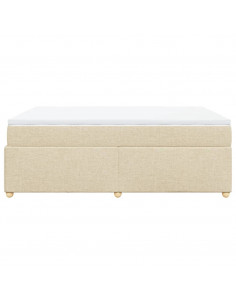 Giroletto a Molle con Materasso Crema 140x19 cm in Tessuto 2