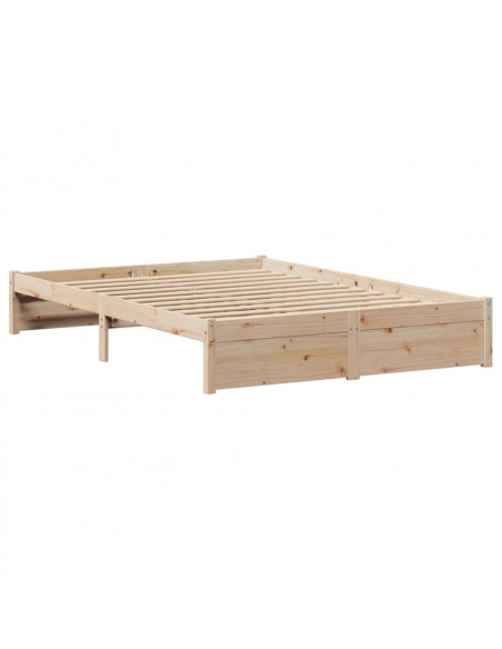 Letto senza Materasso 135x190 cm in Legno Massello di Pino