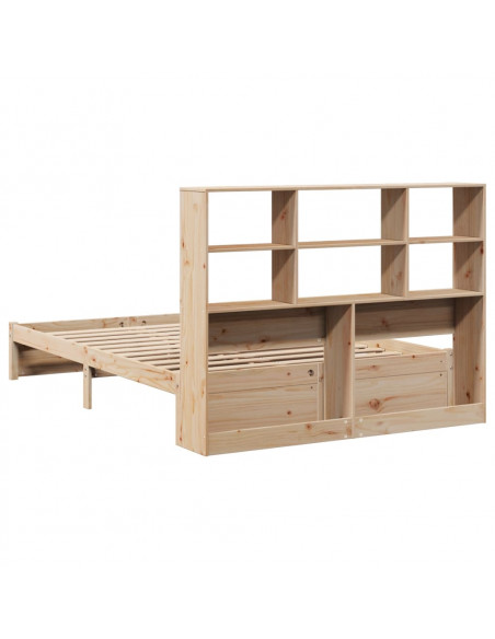 Letto Libreria senza Materasso 150x200 cm in Legno di Pino