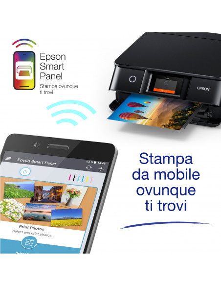 Epson Expression Photo XP-8700 stampante multifunzione fotografica A4, Wi-Fi Direct, display LCD 10,9 cm, stampa CD/DVD, App Sma
