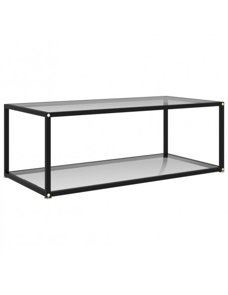 322897  Coffee Table Transparent 100x50x35 cm Tempered Glass