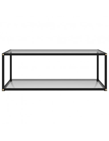 322897  Coffee Table Transparent 100x50x35 cm Tempered Glass
