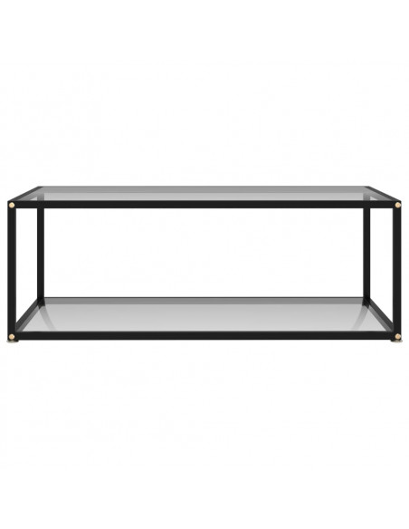 322897  Coffee Table Transparent 100x50x35 cm Tempered Glass