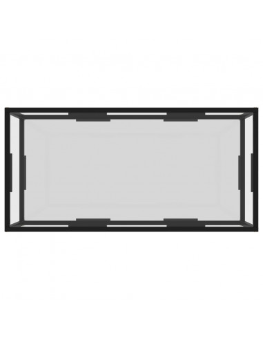 322897  Coffee Table Transparent 100x50x35 cm Tempered Glass