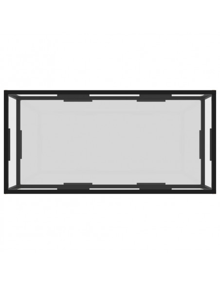 322897  Coffee Table Transparent 100x50x35 cm Tempered Glass