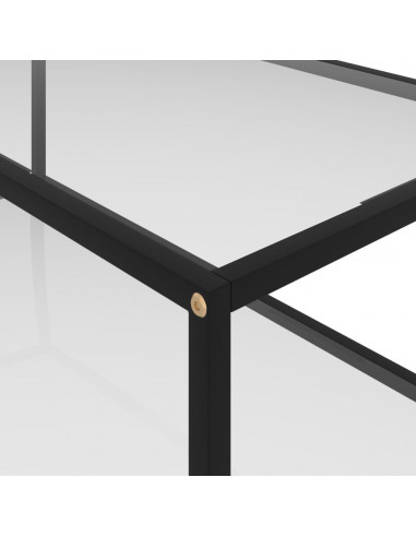 322897  Coffee Table Transparent 100x50x35 cm Tempered Glass