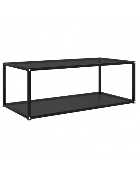 322898  Coffee Table Black 100x50x35 cm Tempered Glass