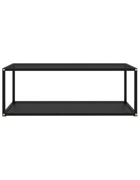 322898  Coffee Table Black 100x50x35 cm Tempered Glass
