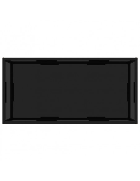 322898  Coffee Table Black 100x50x35 cm Tempered Glass