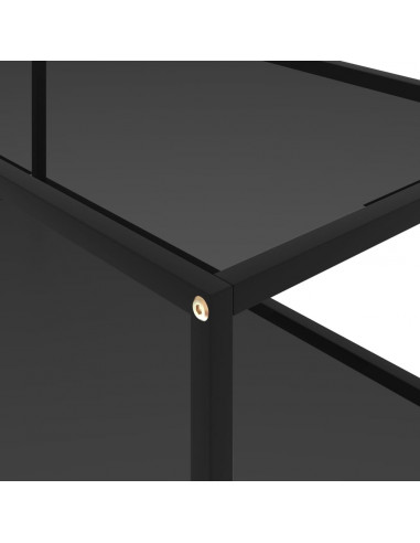 322898  Coffee Table Black 100x50x35 cm Tempered Glass